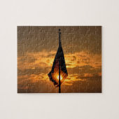 Clouds, Sky en Flag op Sunset - 8x10 - 110 pcs. Legpuzzel (Horizontaal)