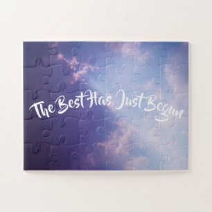 Clouds Sky Inspirerend Quote Pastel Schilderachtig Legpuzzel