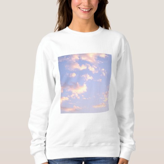 Clouds Sky roze Sunset Paarse Gift Trui (Voorkant)