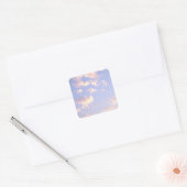 Clouds Sky roze Sunset Paarse Gift Vierkante Sticker (Envelop)