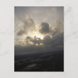 Clouds Sky Sunlight Silver Lining Cloudy Landschap Briefkaart