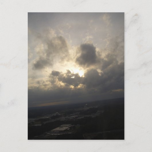 Clouds Sky Sunlight Silver Lining Cloudy Landschap Briefkaart (Voorkant)
