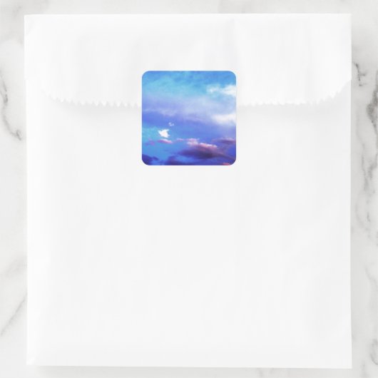 Clouds & Sky Vierkante Sticker (Tas)