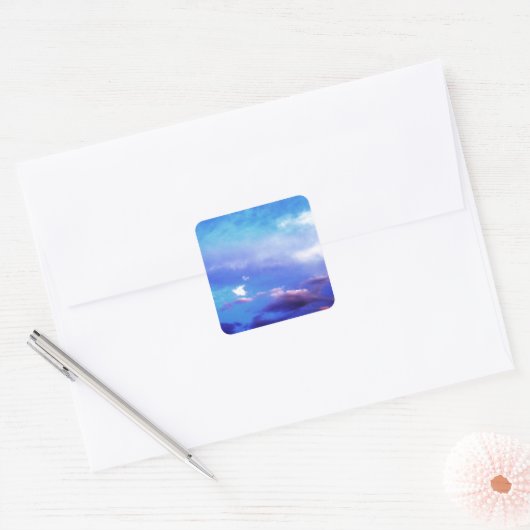 Clouds & Sky Vierkante Sticker (Envelop)