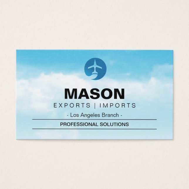Clouds Sky | Vliegvliegtuig Visitekaartje (Voorkant)