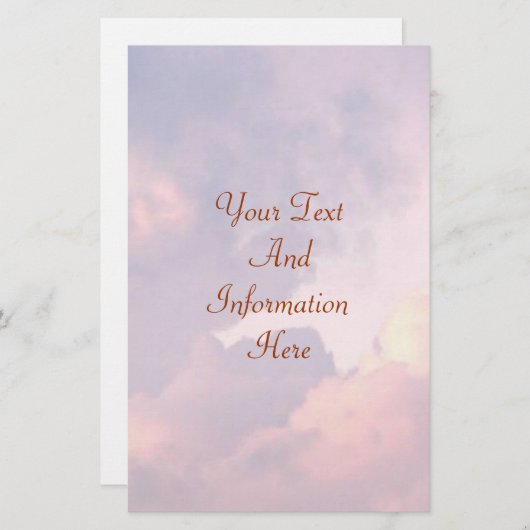 Clouds Stationery Briefpapier (Voorkant / Achterkant)