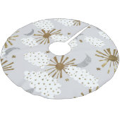 Clouds, sun, and moon, minimalistic pattern. kerstboom rok (Gekanteld)