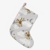 Clouds, sun, and moon, minimalistic pattern. kleine kerstsok (Voorkant (Hangend))