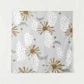 Clouds, sun, and moon, minimalistic pattern. wandkleed (Voorkant (horizontaal))