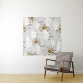 Clouds, sun, and moon, minimalistic pattern. wandkleed (In Situ (horizontaal))