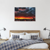 Clouds, Sunset and Red Canvas Afdruk (Insitu (Slaapkamer))