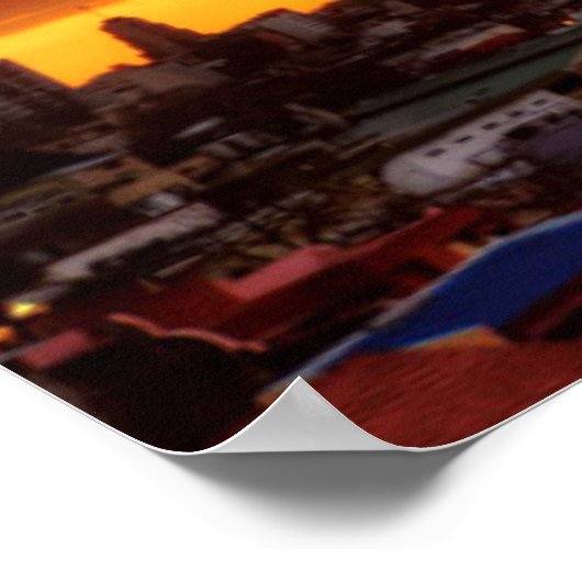 Clouds, Sunset and Red Poster (Hoek)