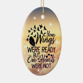 Clouds ter nagedachtenis van een geliefde kerstman keramisch ornament (Rechts)