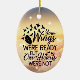 Clouds ter nagedachtenis van een geliefde kerstman keramisch ornament