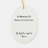 Clouds ter nagedachtenis van een geliefde kerstman keramisch ornament (Achterkant)