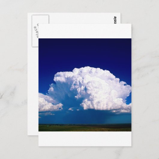 Clouds Thunderhead Sidney Nebraska Briefkaart (Voorkant / Achterkant)