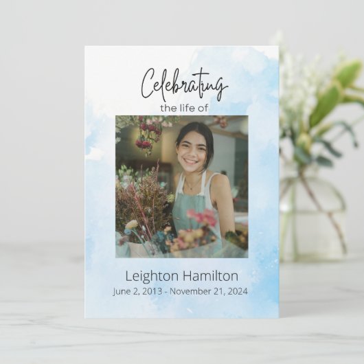 Clouds Uitvaart Viering van Life Programma (Staand voorkant)