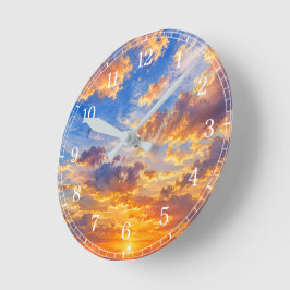 Clouds Wall Clock — Sky-Inspired Design Ronde Klok