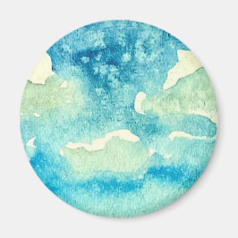 Clouds Watercolor Art Magneet