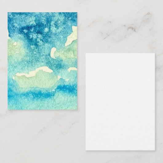 Clouds Watercolor Art Notitiekaartje (Voorkant / Achterkant)
