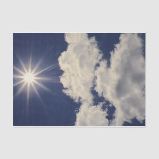 Clouds White Blue Sky Beauful Sun Tissuepapier (Voorkant)