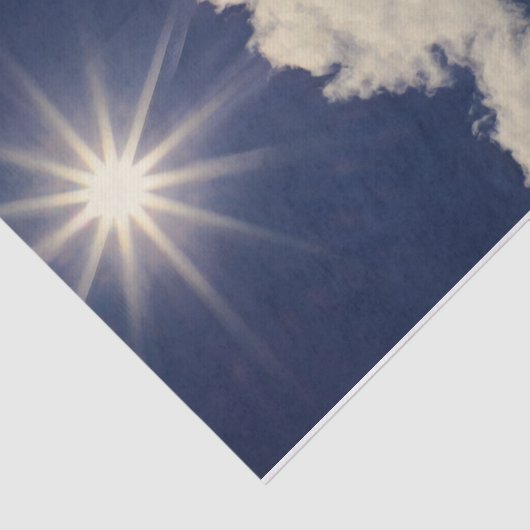 Clouds White Blue Sky Beauful Sun Tissuepapier (Detail)