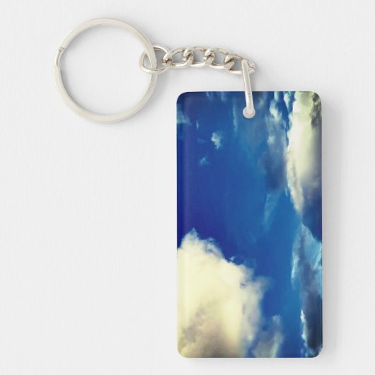 Clouds with Blue Sky Outdoor Photograph Sleutelhanger (Voorkant)