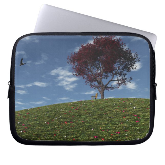 Clouds worden geleverd met een laptophoes laptop sleeve (Voorkant)