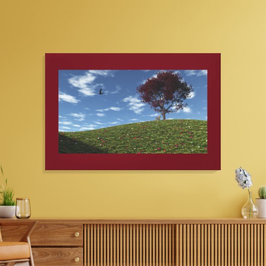 Clouds worden verkocht via canvas print (Insitu (Woonkamer))
