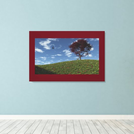 Clouds worden verkocht via canvas print (Insitu (Houten vloer))
