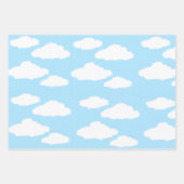 Clouds Wrapping Paper with Blue Background (Voorkant)