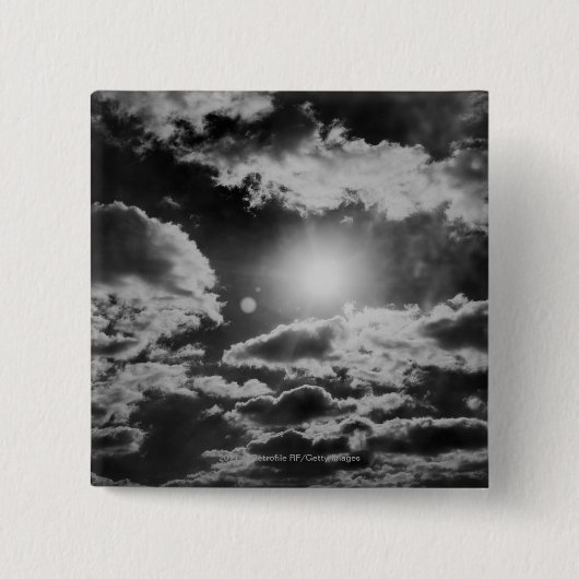 Cloudscape Vierkante Button 5,1 Cm (Voorkant)