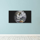 Cloudsimulatie van de volledige Aarde Canvas Afdruk (Insitu (Houten vloer))