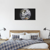 Cloudsimulatie van de volledige Aarde Canvas Afdruk (Insitu (Slaapkamer))