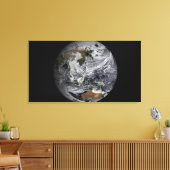 Cloudsimulatie van de volledige Aarde Canvas Afdruk (Insitu (Woonkamer))