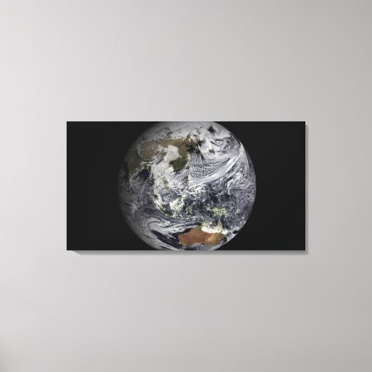 Cloudsimulatie van de volledige Aarde Canvas Afdruk (Voorkant)