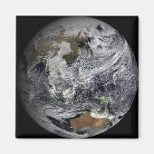 Cloudsimulatie van de volledige Aarde Magneet (Voorkant)