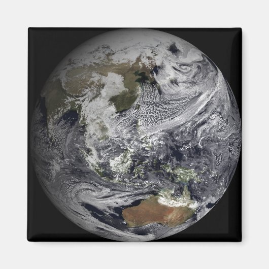 Cloudsimulatie van de volledige Aarde Magneet (Voorkant)