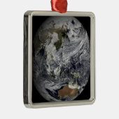 Cloudsimulatie van de volledige Aarde Metalen Ornament (Rechts)