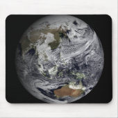 Cloudsimulatie van de volledige Aarde Muismat (Voorkant)