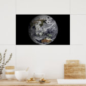 Cloudsimulatie van de volledige Aarde Poster (Keuken)