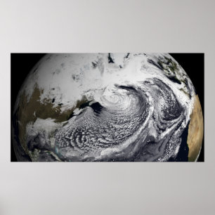 Cloudsimulatie van één dag 2 poster