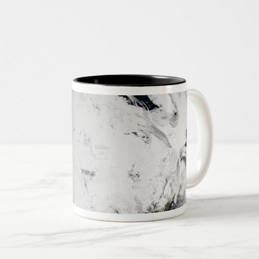 Cloudsimulatie van één dag 2 tweekleurige koffiemok (Voorkant rechts)