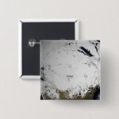 Cloudsimulatie van één dag 2 vierkante button 5,1 cm (Voorkant /achterkant)