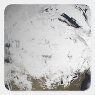 Cloudsimulatie van één dag 2 vierkante sticker