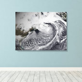 Cloudsimulatie van één dag 3 canvas afdruk (Insitu (Houten vloer))