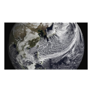 Cloudsimulatie van één dag 3 foto afdruk