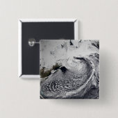 Cloudsimulatie van één dag 3 vierkante button 5,1 cm (Voorkant /achterkant)