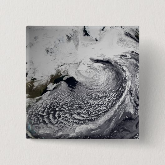 Cloudsimulatie van één dag 3 vierkante button 5,1 cm (Voorkant)