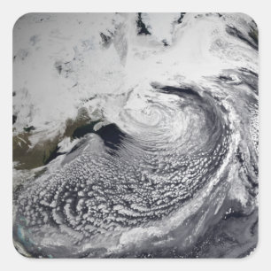 Cloudsimulatie van één dag 3 vierkante sticker